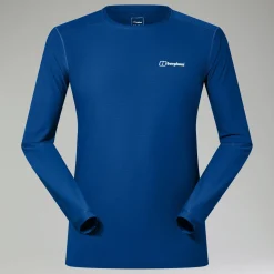 Berghaus Men's 247 Crew Long Sleeve Tech Tee - Blue Hot