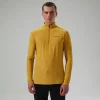 Berghaus Men's 24/7 Half Zip Long Sleeve Tech Tee - Yellow Hot
