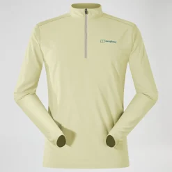 Berghaus Men's 24/7 Half Zip Long Sleeve Tech Tee - Natural Online
