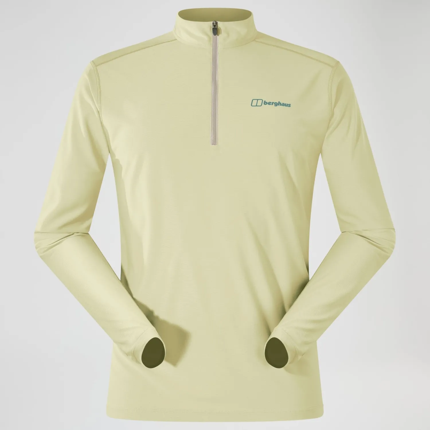 Berghaus Men's 24/7 Half Zip Long Sleeve Tech Tee - Natural Online