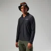 Berghaus Men's 24/7 Tech Tee Long Sleeve Half Zip - Black Clearance