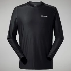 Berghaus Men's 24/7 Tech Tee Long Sleeve Crew - Black Hot