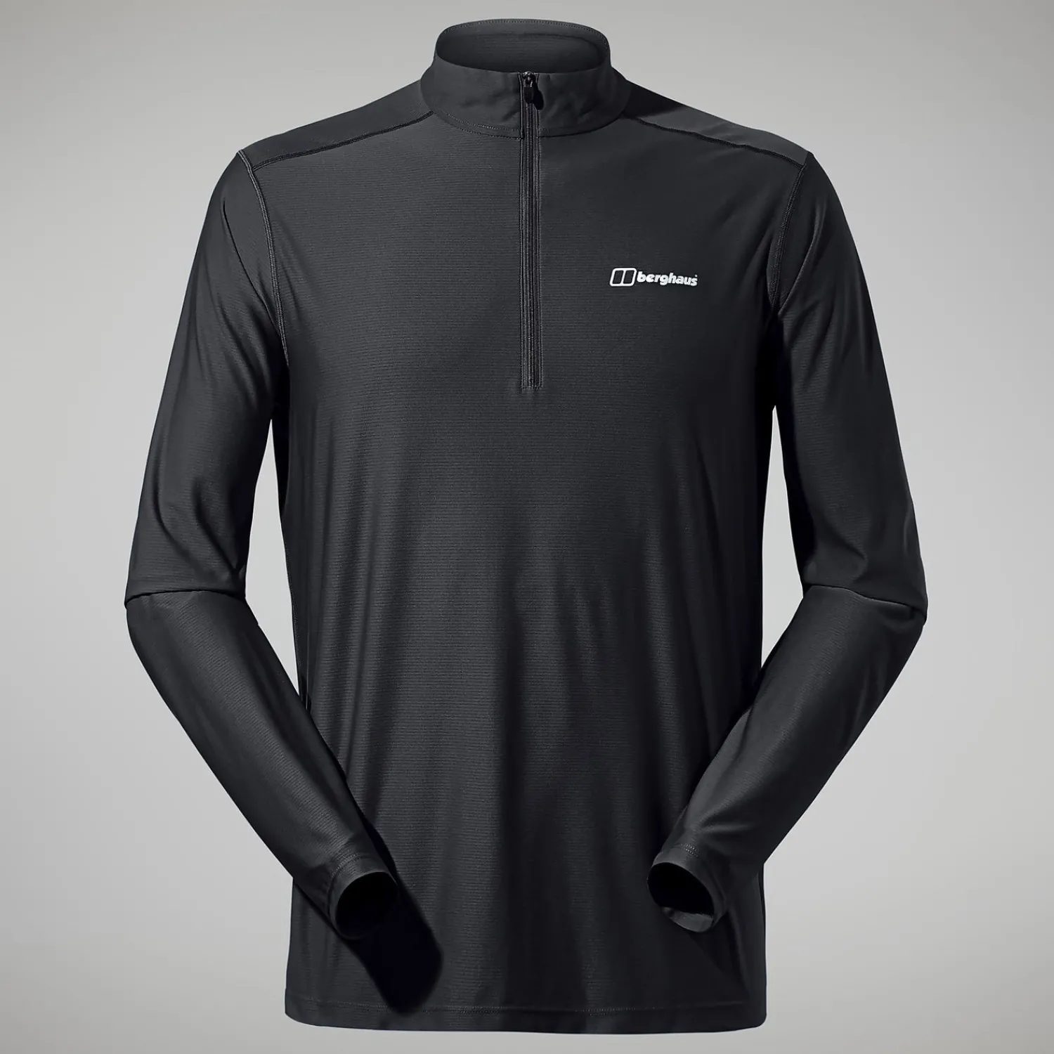 Berghaus Men's 24/7 Tech Tee Long Sleeve Half Zip - Black Clearance