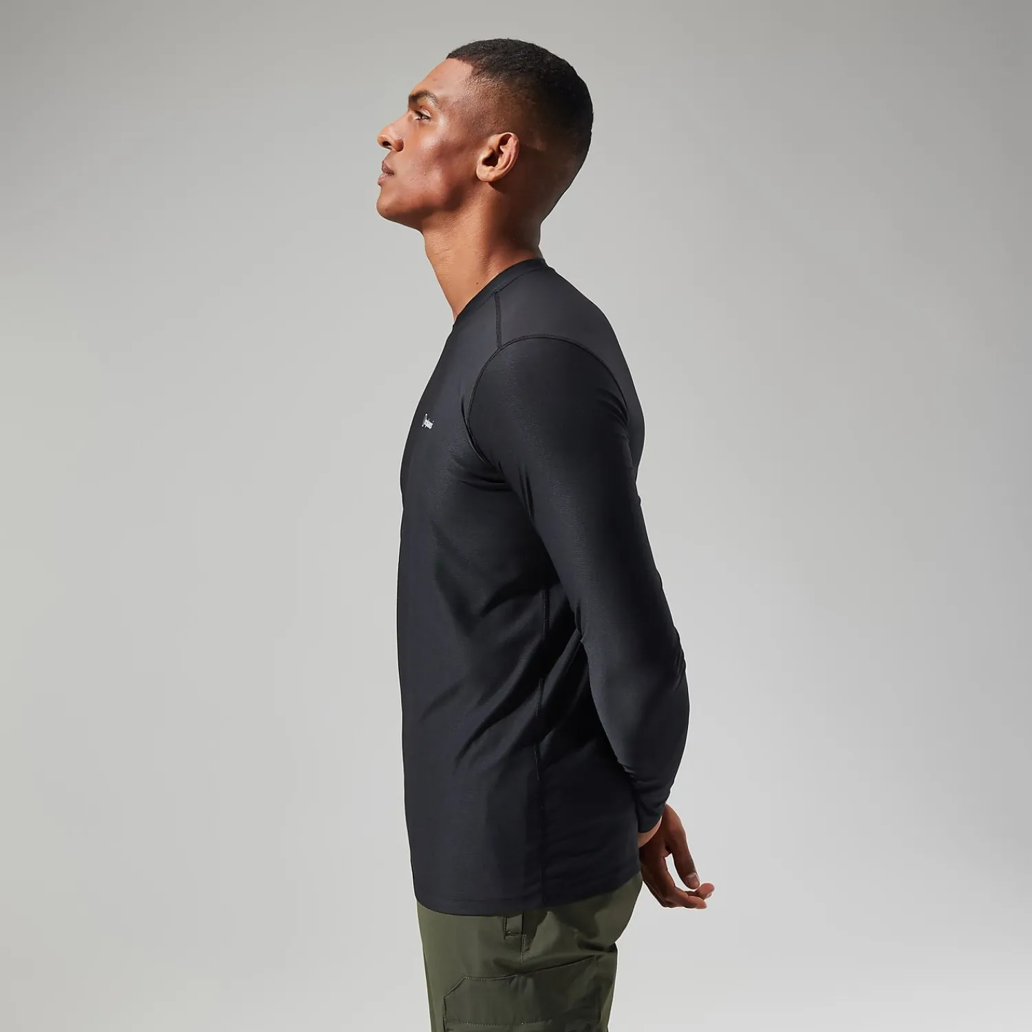 Berghaus Men's 24/7 Tech Tee Long Sleeve Crew - Black Hot