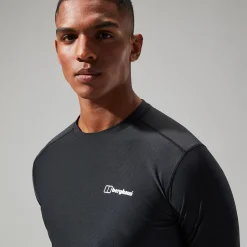 Berghaus Men's 24/7 Tech Tee Long Sleeve Crew - Black Hot