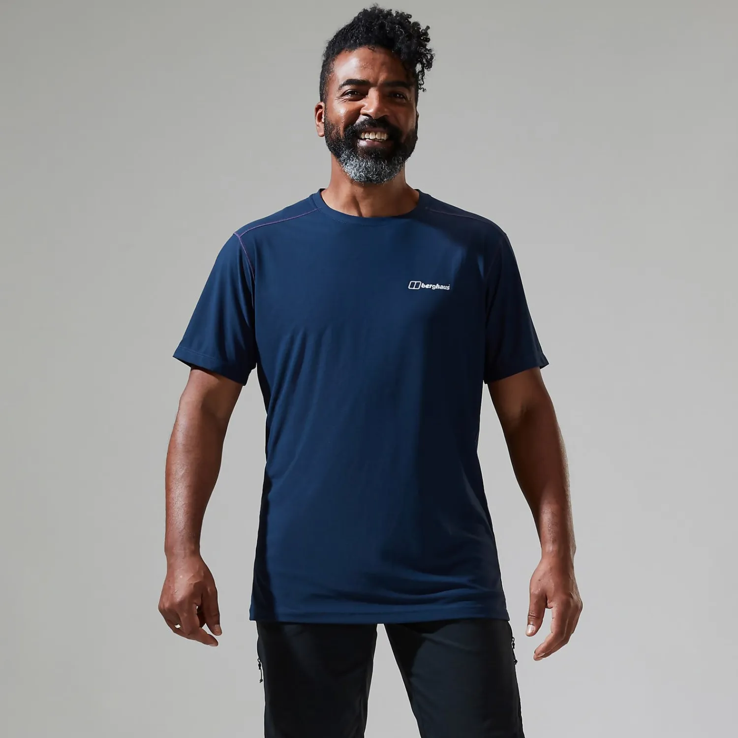 Berghaus Men's 24/7 Tech Tee Super Stretch Crew - Dark Blue Fashion