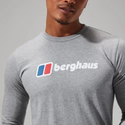 Berghaus Men's Big Logo Long Sleeve Tee Dark Grey Best