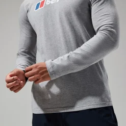Berghaus Men's Big Logo Long Sleeve Tee Dark Grey Best