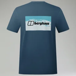 Berghaus Men's Cheviot Box Logo Short Sleeve T-Shirt - Blue Fashion