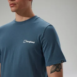 Berghaus Men's Cheviot Box Logo Short Sleeve T-Shirt - Blue Fashion