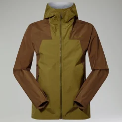 Berghaus Men's Deluge Pro 3.0 Waterproof Jacket - Green/Brown Clearance