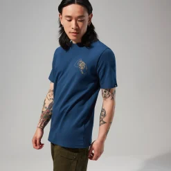 Berghaus Mens Hike Beans Short Sleeve Tee - Dark Blue New