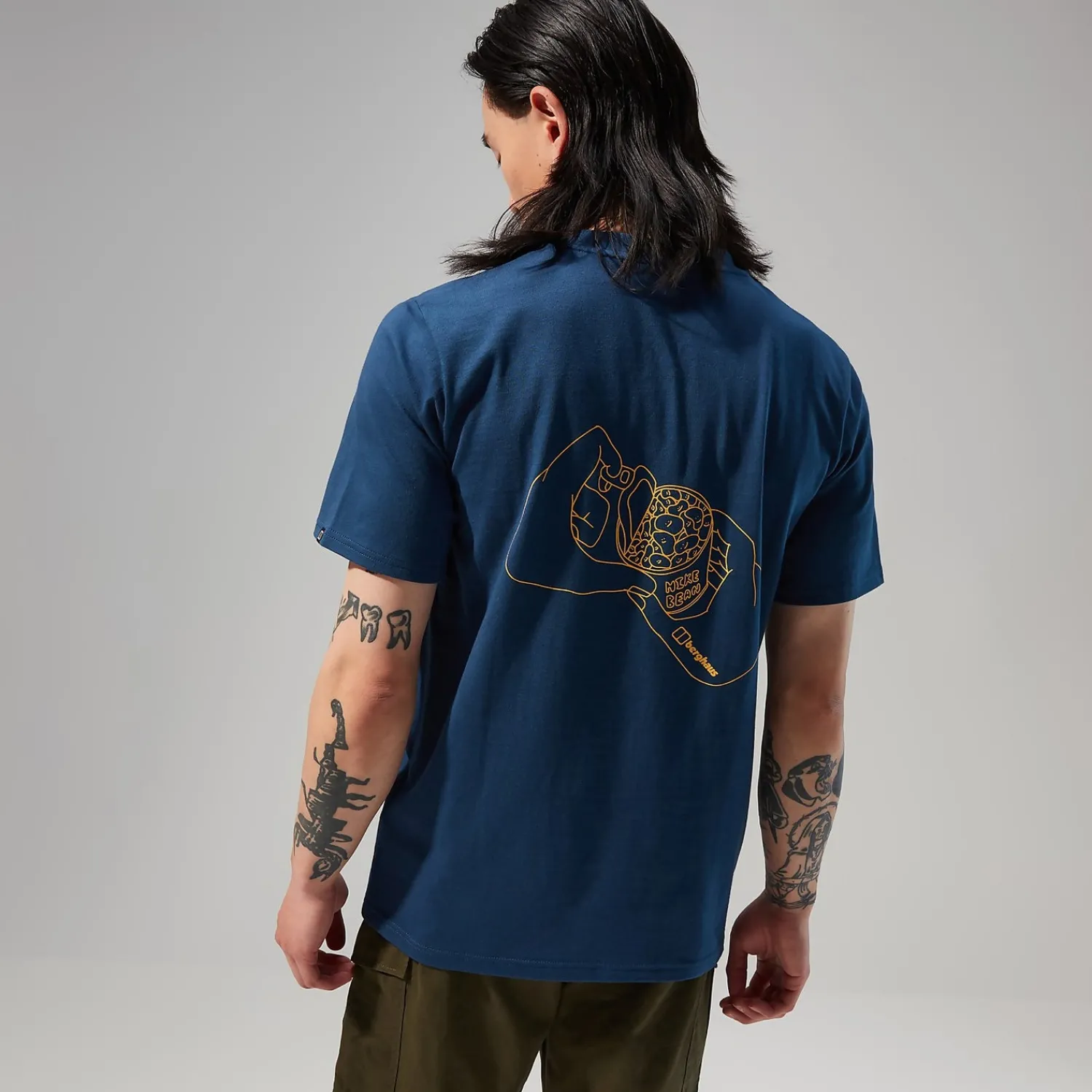 Berghaus Mens Hike Beans Short Sleeve Tee - Dark Blue New