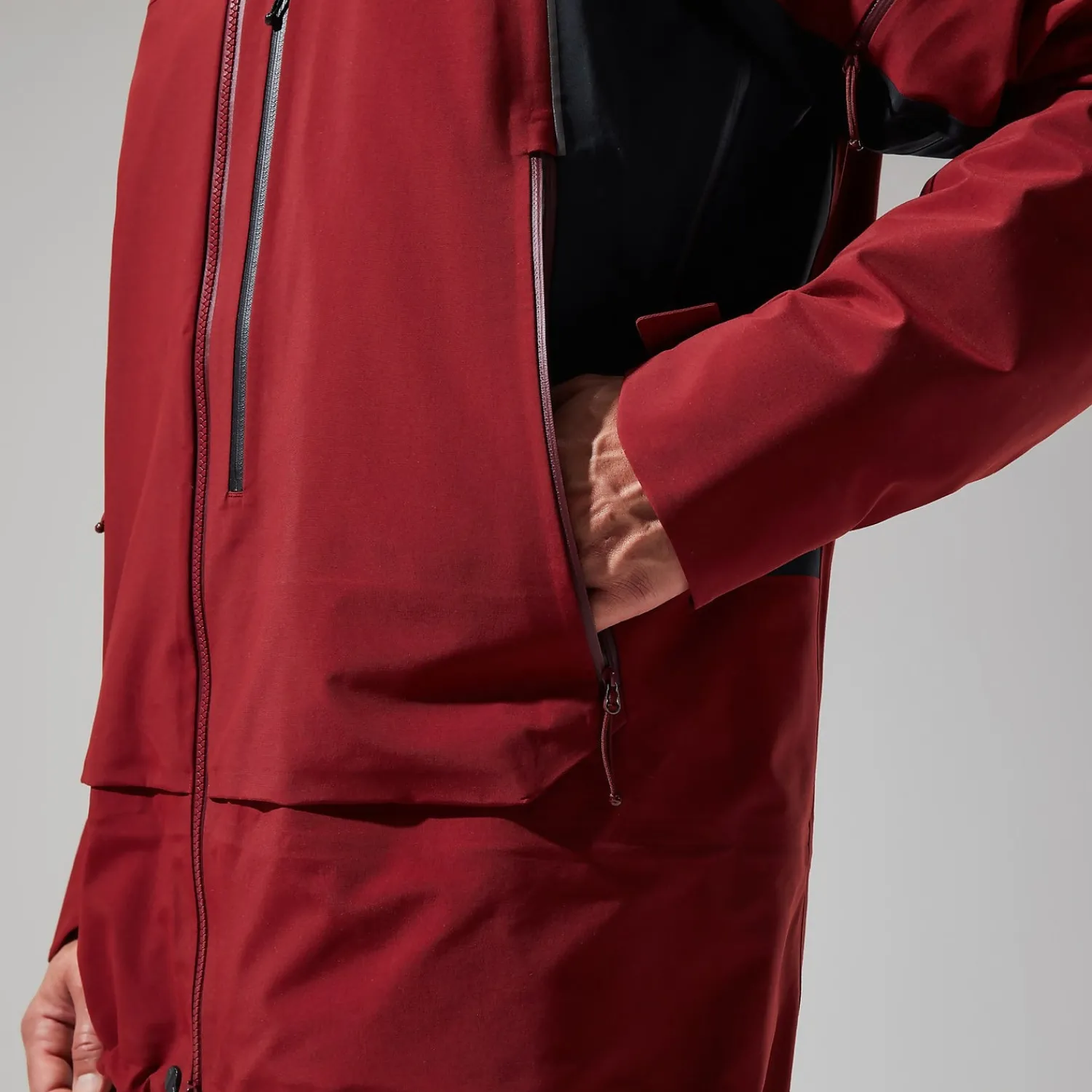 Berghaus Men's MTN Arete Descend GTX Jacket - Dark Red/Black Online