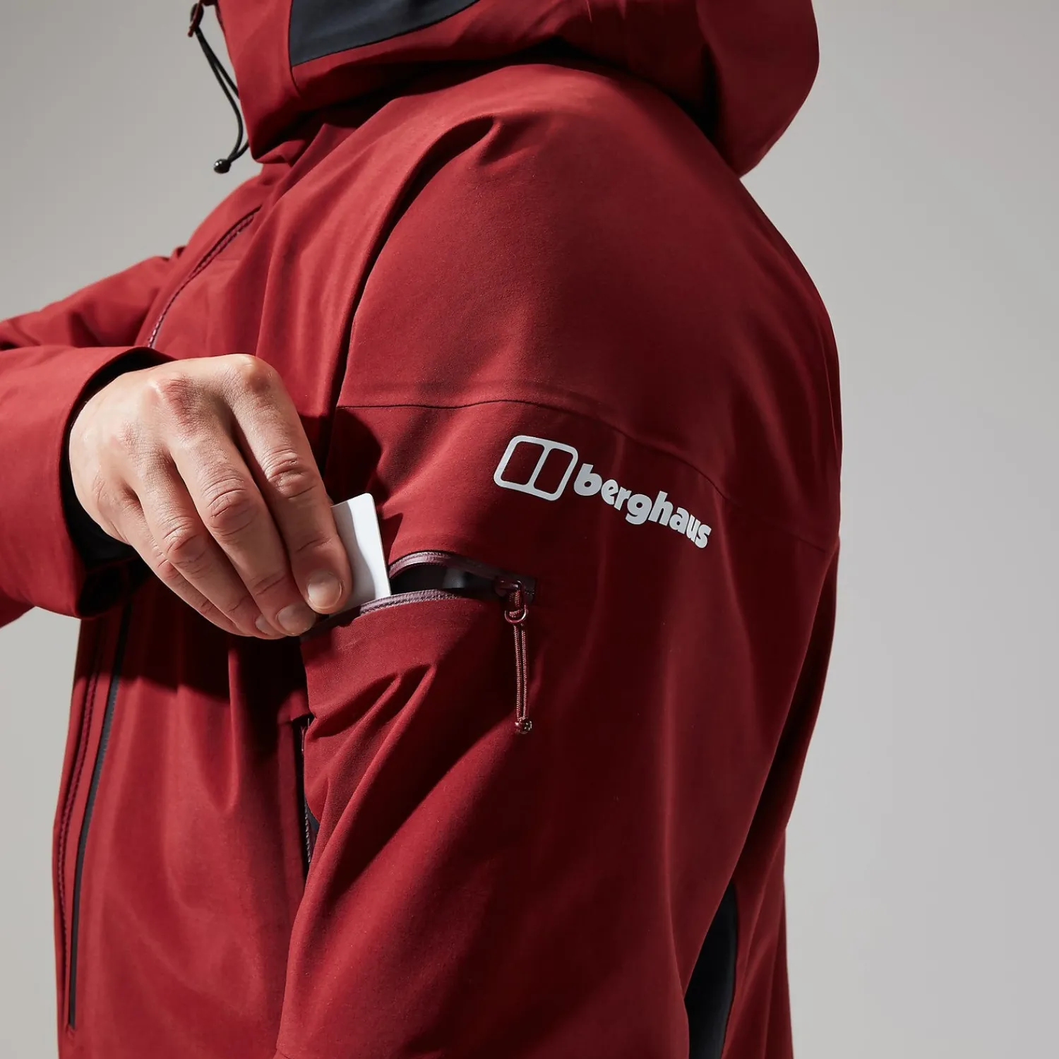 Berghaus Men's MTN Arete Descend GTX Jacket - Dark Red/Black Online