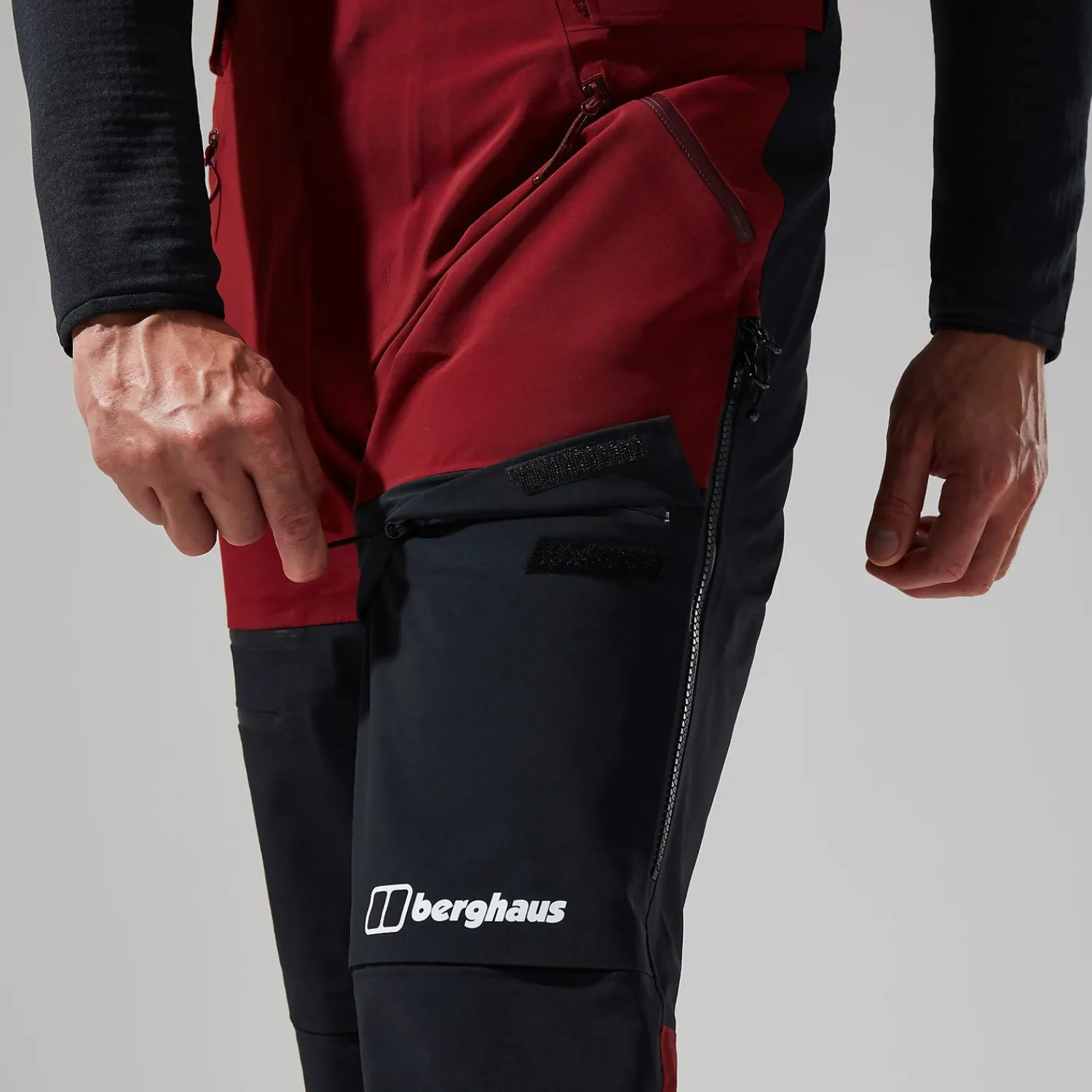 Berghaus Men's MTN Arete Descend GTX Bib Pants - Dark Red/Black Best