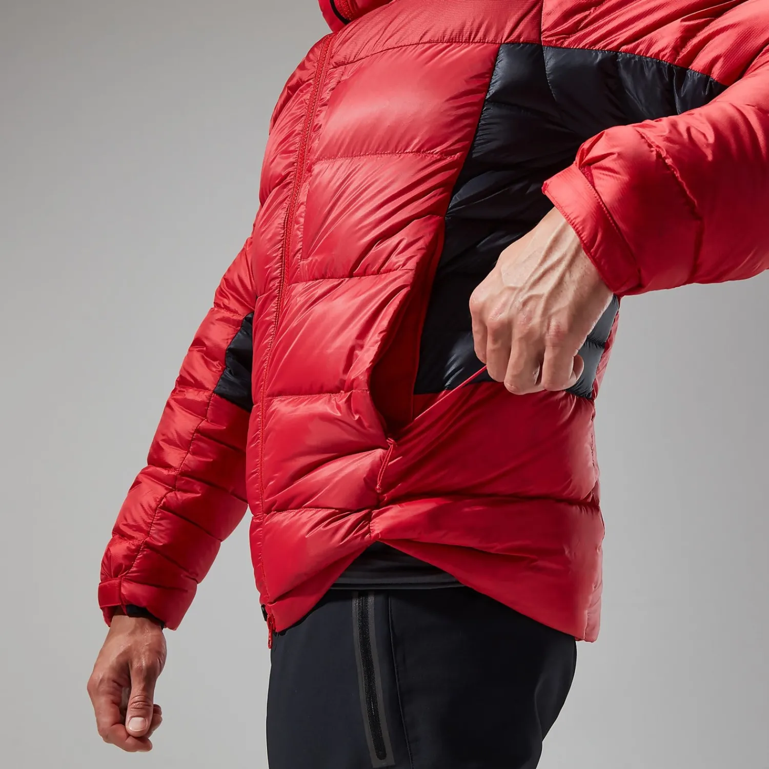 Berghaus Men's MTN Arete Ultra Down Hoody - Red/Black New