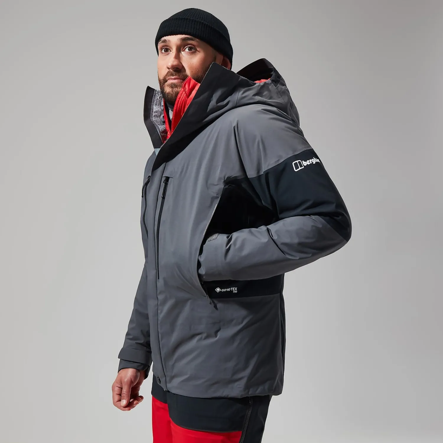 Berghaus Men's MTN Guide GTX Pro Jacket - Grey/Black Clearance