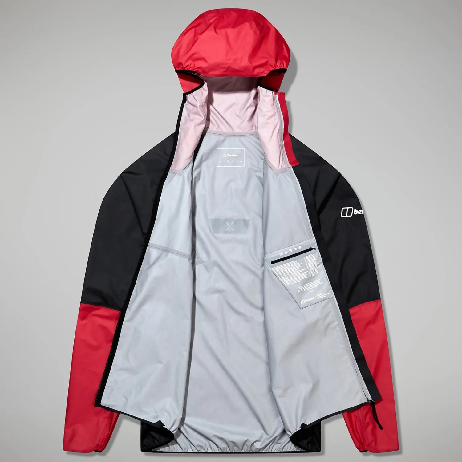 Berghaus Men's MTN Guide Hyper LT Jacket - Black/Red Outlet