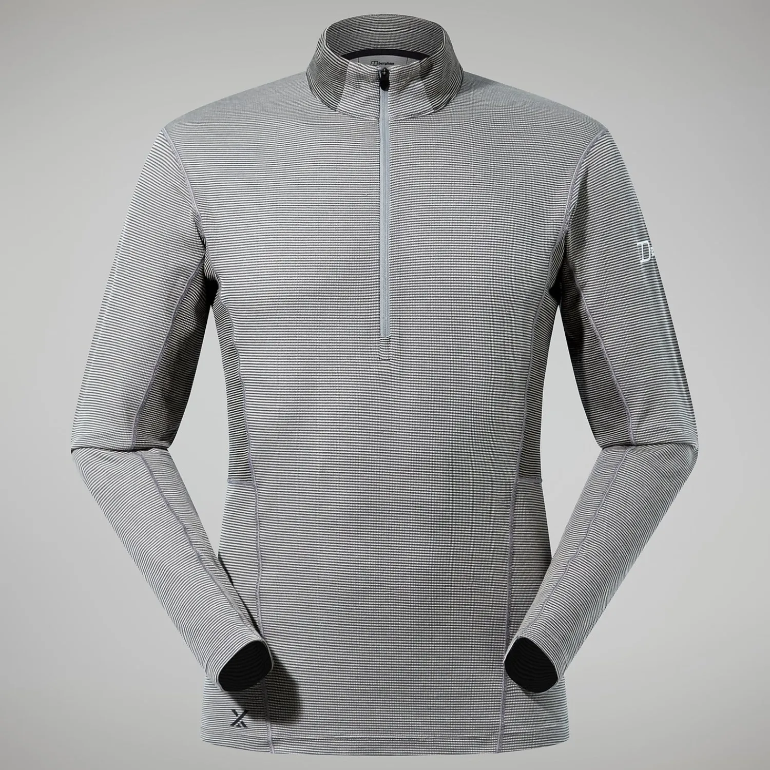 Berghaus Men's MTN Guide Long Sleeve Half Zip - Grey/Black Outlet