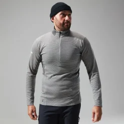 Berghaus Men's MTN Guide Long Sleeve Half Zip - Grey/Black Outlet