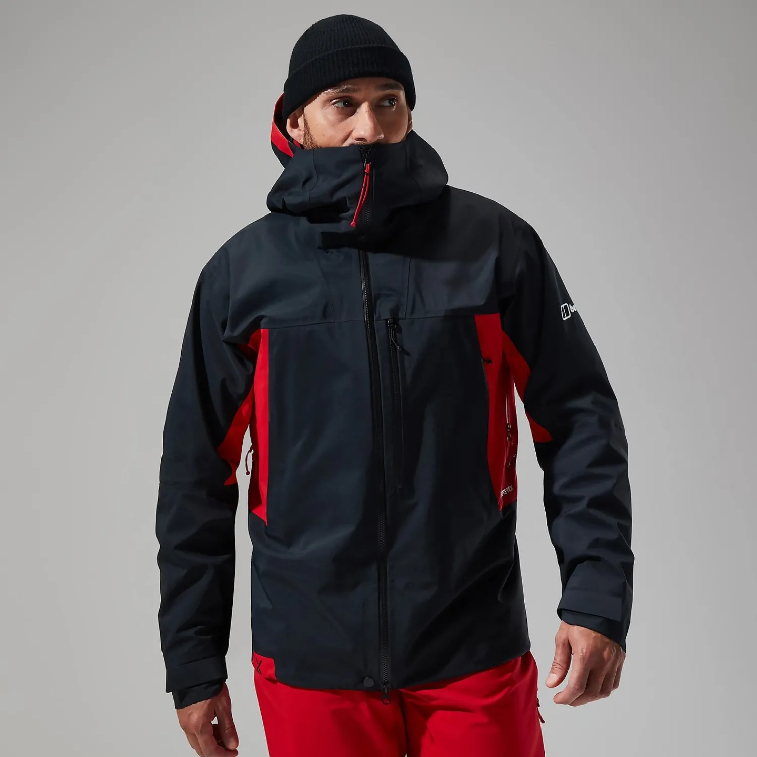 Berghaus Men's MTN Seeker GTX Jacket - Black/Red Outlet
