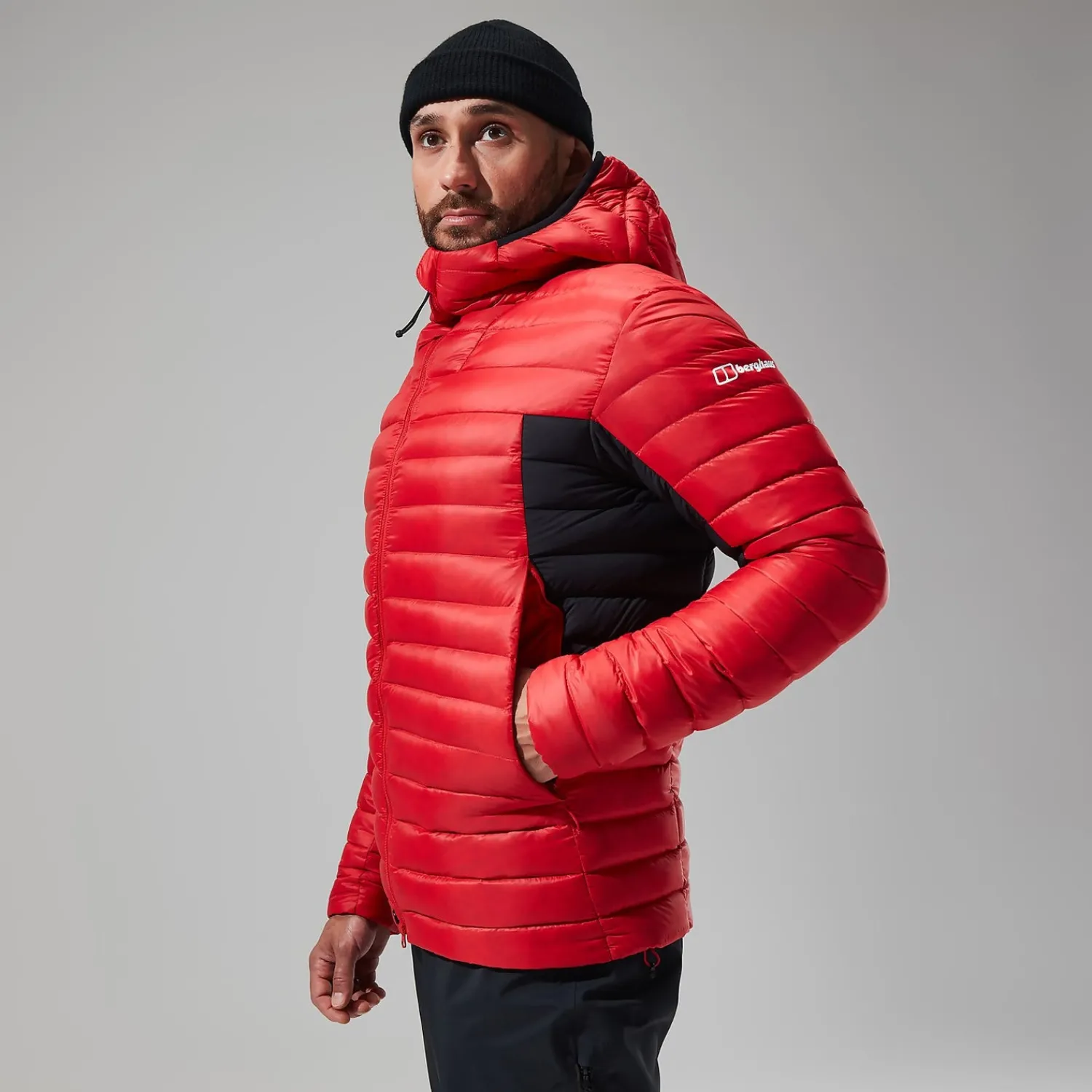 Berghaus Men's MTN Seeker MW Down Hoody - Red/Black Outlet