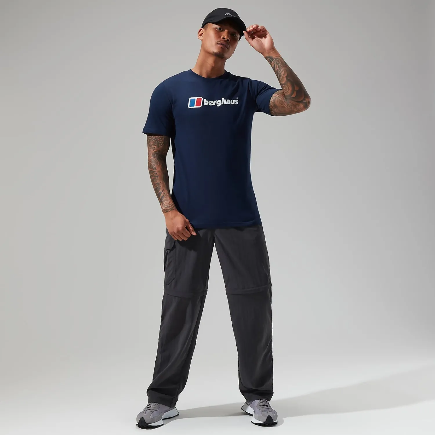 Berghaus Men's Organic Big Classic Logo Tee Dark Blue Fashion
