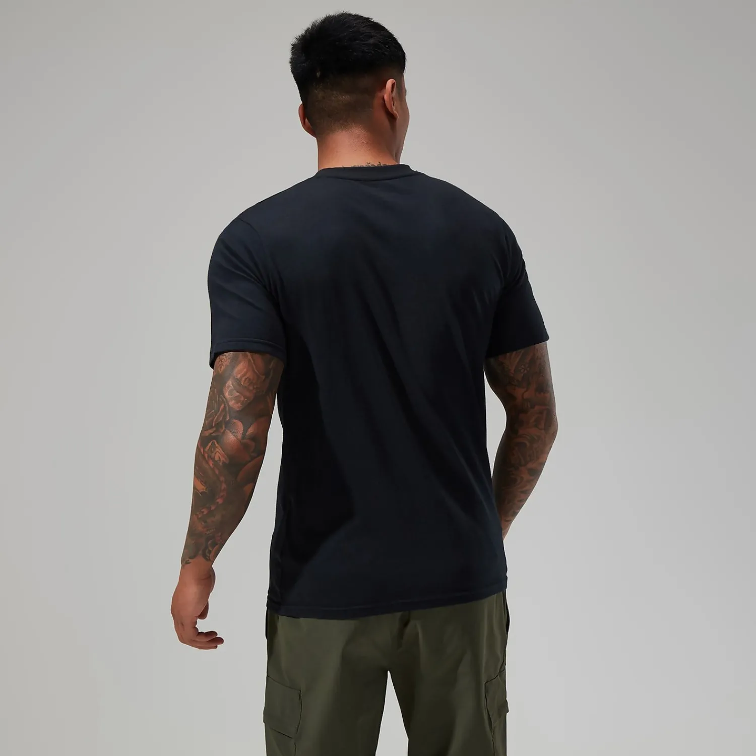 Berghaus Men's Organic Big Classic Logo Tee Black Fashion