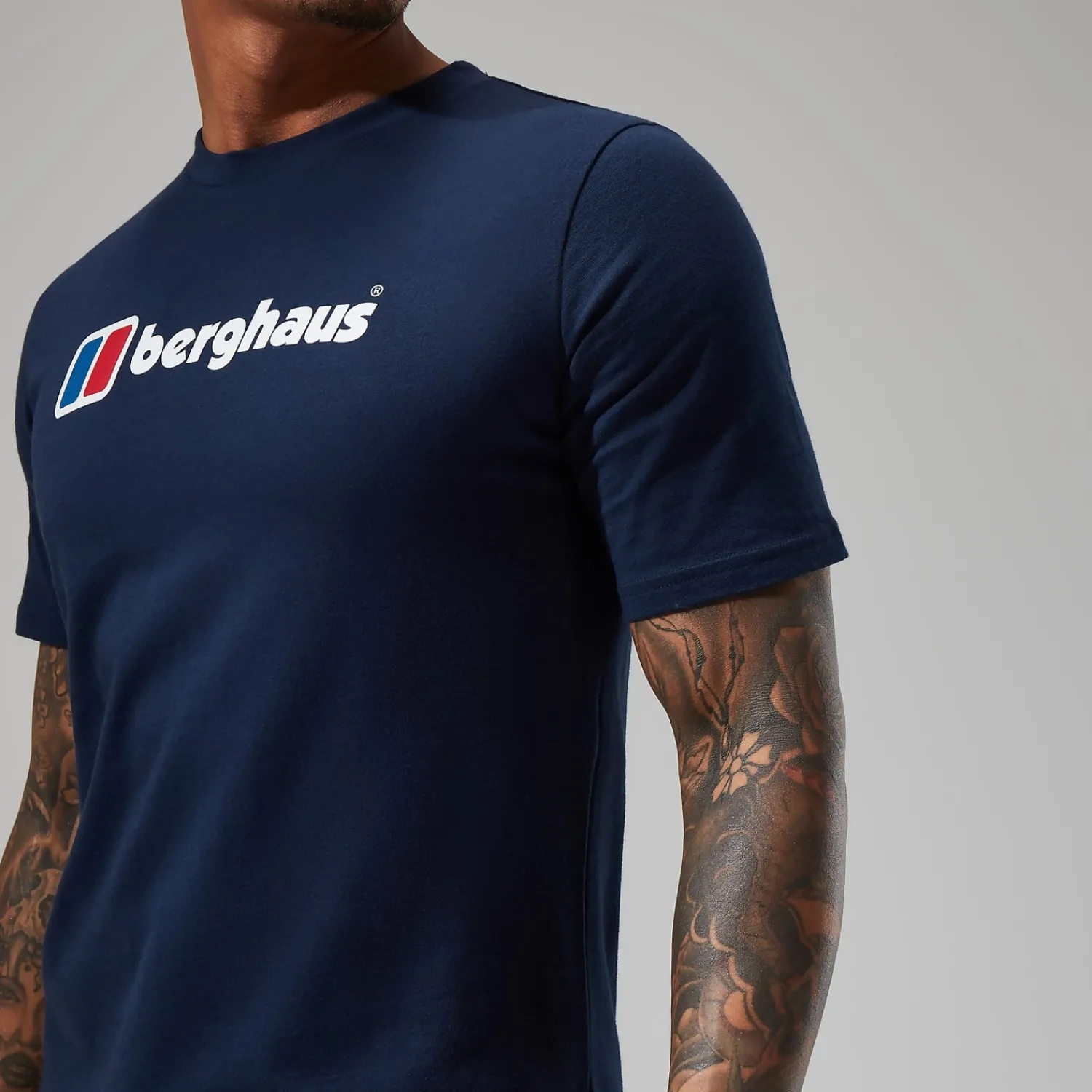 Berghaus Men's Organic Big Classic Logo Tee Dark Blue Fashion