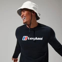 Berghaus Men's Organic Big Logo Long Sleeve Tee Black Online