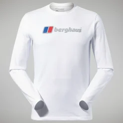 Berghaus Men's Organic Big Logo Long Sleeve Tee White Online