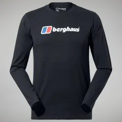 Berghaus Men's Organic Big Logo Long Sleeve Tee Black Online
