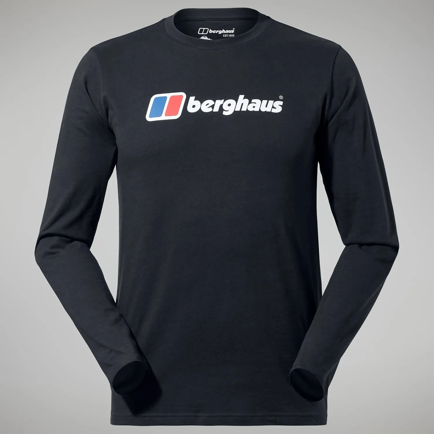 Berghaus Men's Organic Big Logo Long Sleeve Tee Black Online