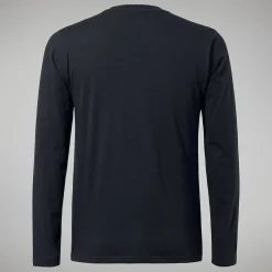 Berghaus Men's Organic Big Logo Long Sleeve Tee Black Online