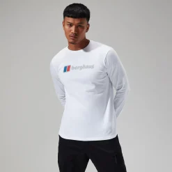 Berghaus Men's Organic Big Logo Long Sleeve Tee White Online