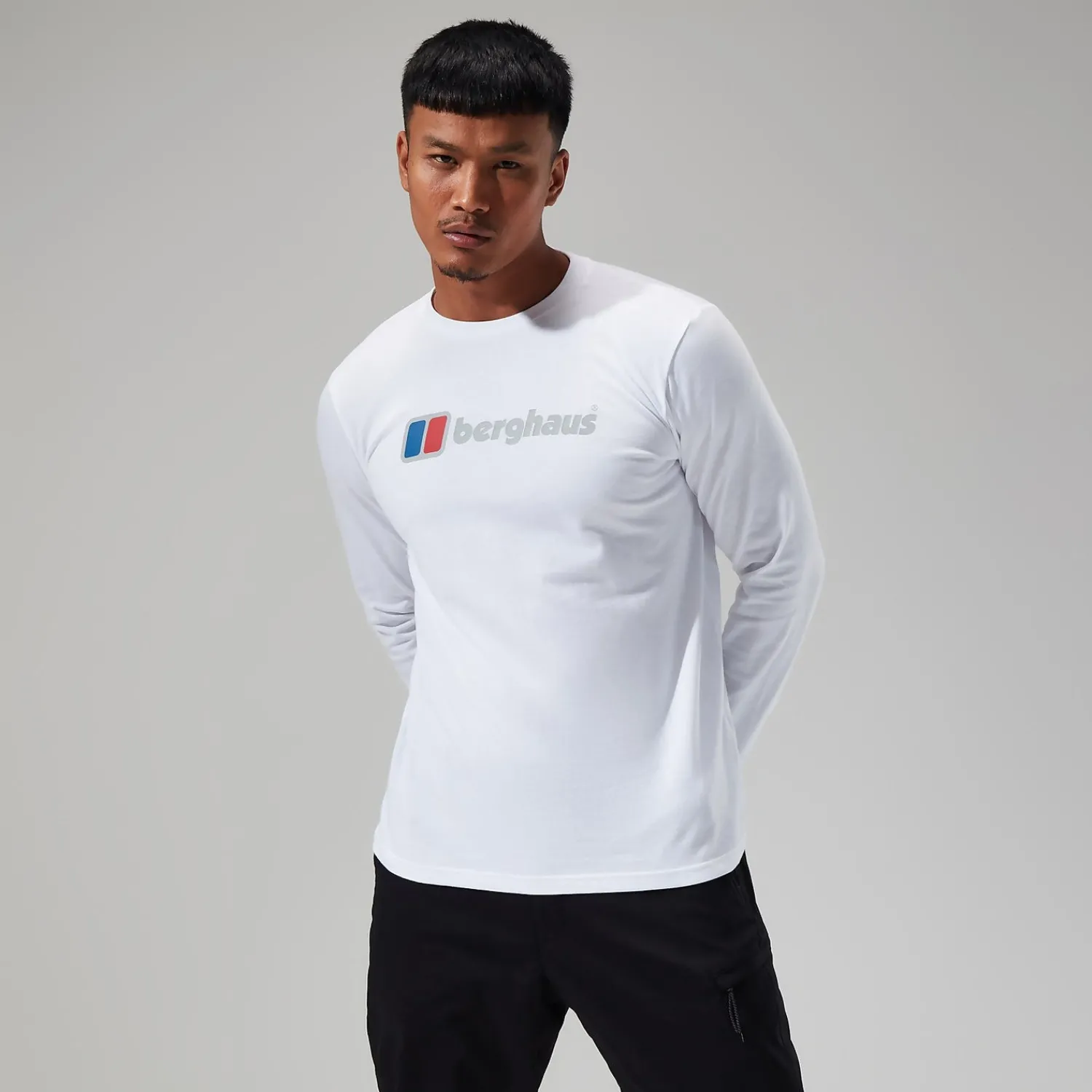 Berghaus Men's Organic Big Logo Long Sleeve Tee White Online