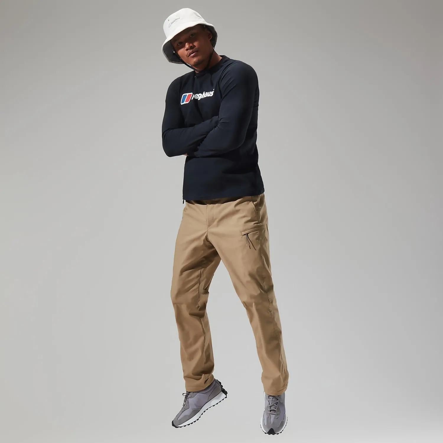 Berghaus Men's Organic Big Logo Long Sleeve Tee Black Online