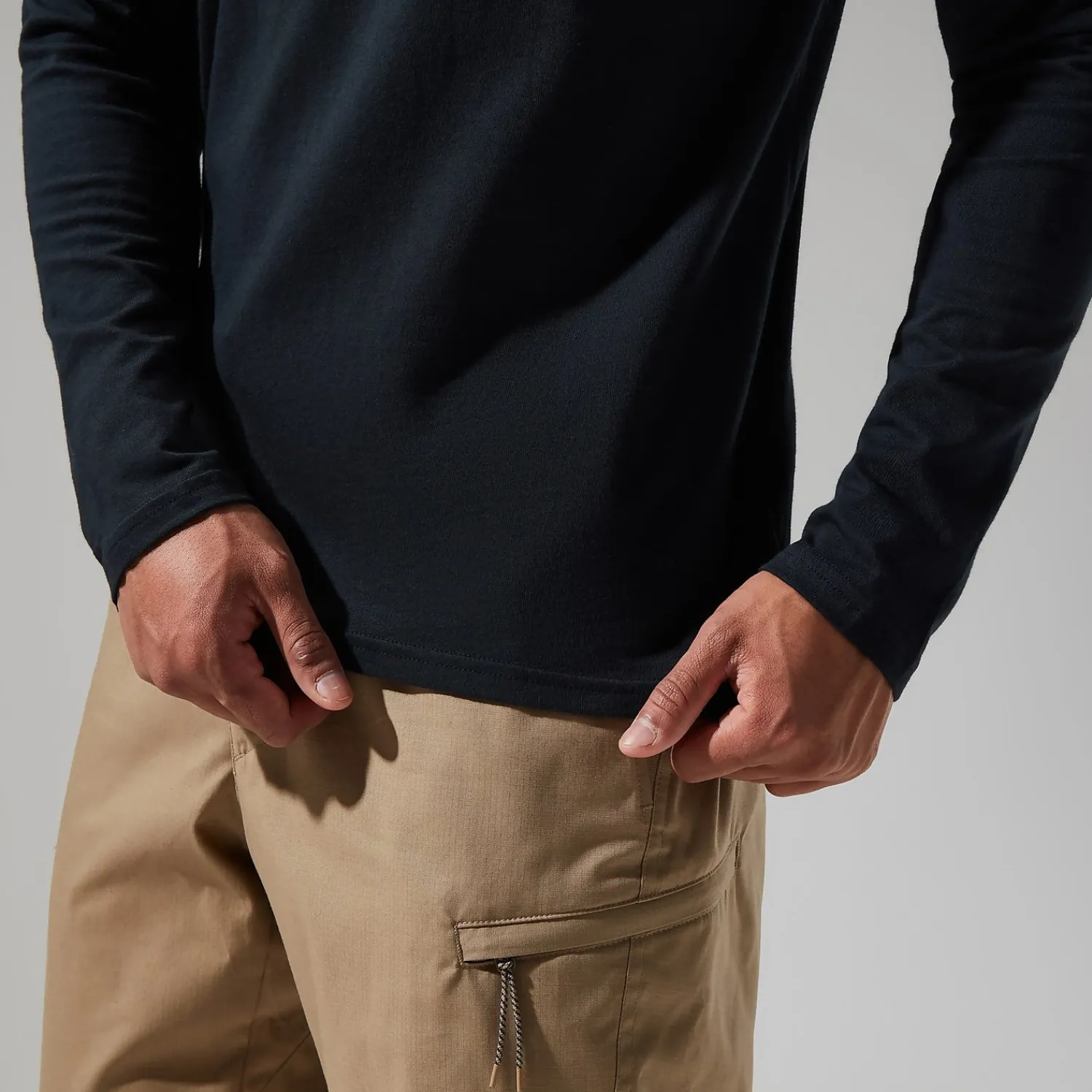Berghaus Men's Organic Big Logo Long Sleeve Tee Black Online