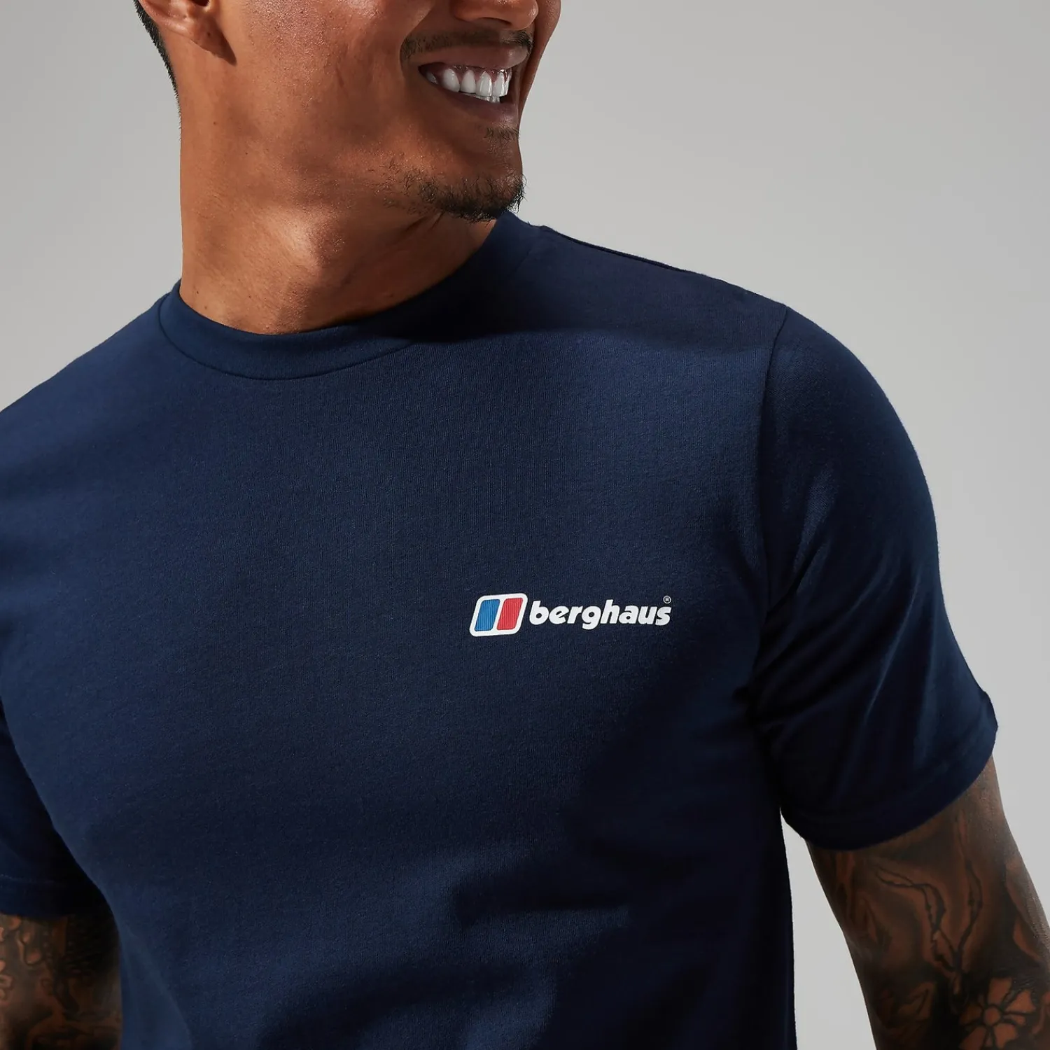 Berghaus Men's Organic Classic Logo Tee Dark Blue Hot