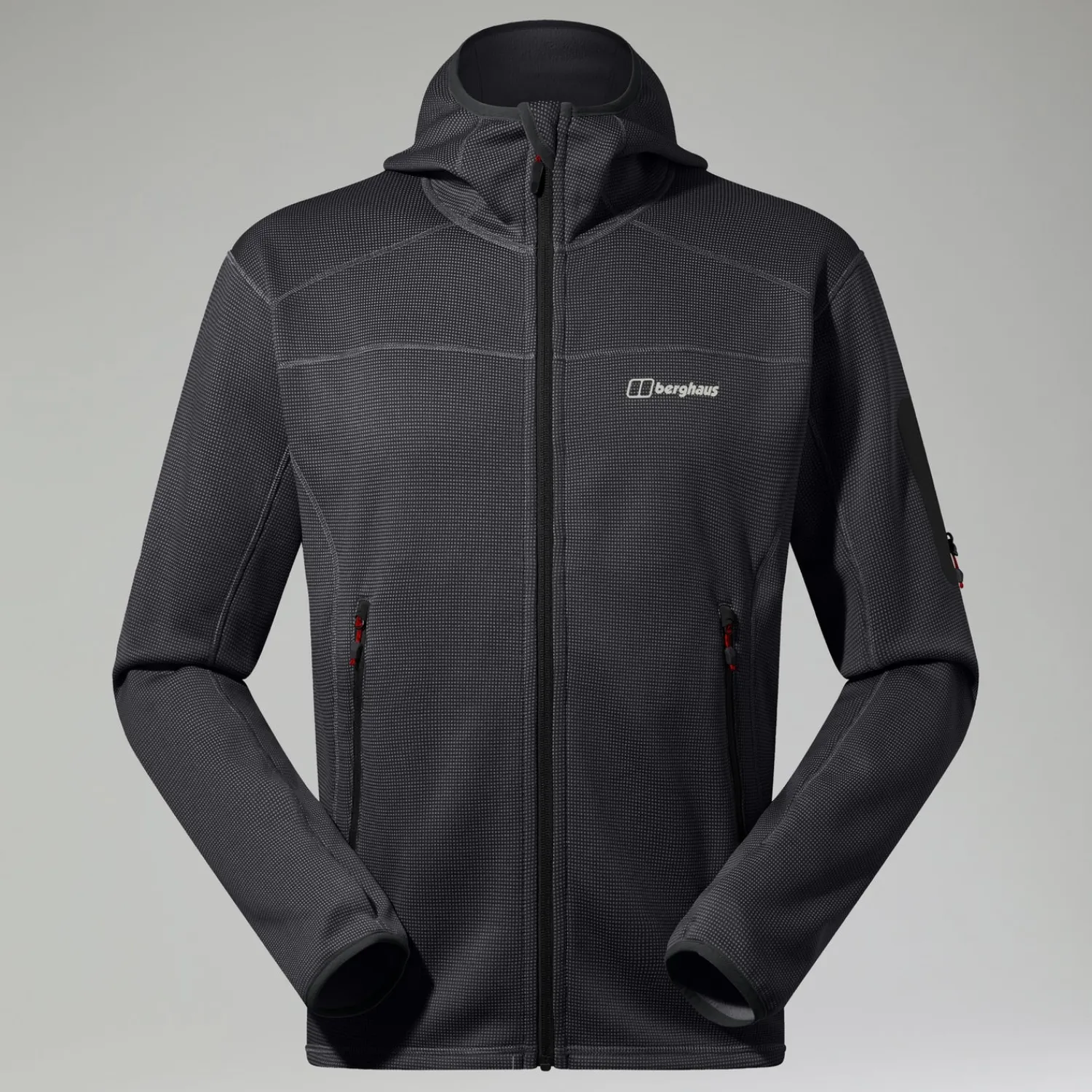 Berghaus Men's Pravitale Mountain 2.0 Hooded Fleece Jacket - Dark Grey/Black Clearance