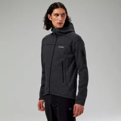 Berghaus Men's Pravitale Mountain 2.0 Hooded Fleece Jacket - Dark Grey/Black Clearance