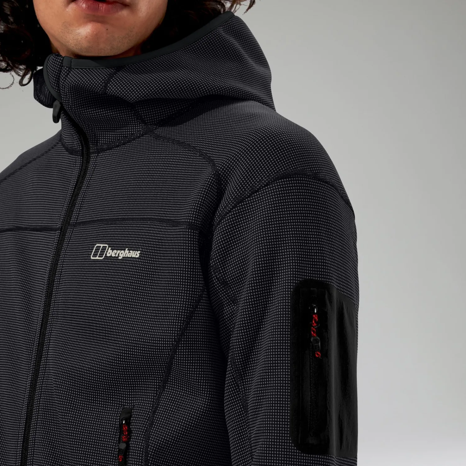 Berghaus Men's Pravitale Mountain 2.0 Hooded Fleece Jacket - Dark Grey/Black Clearance