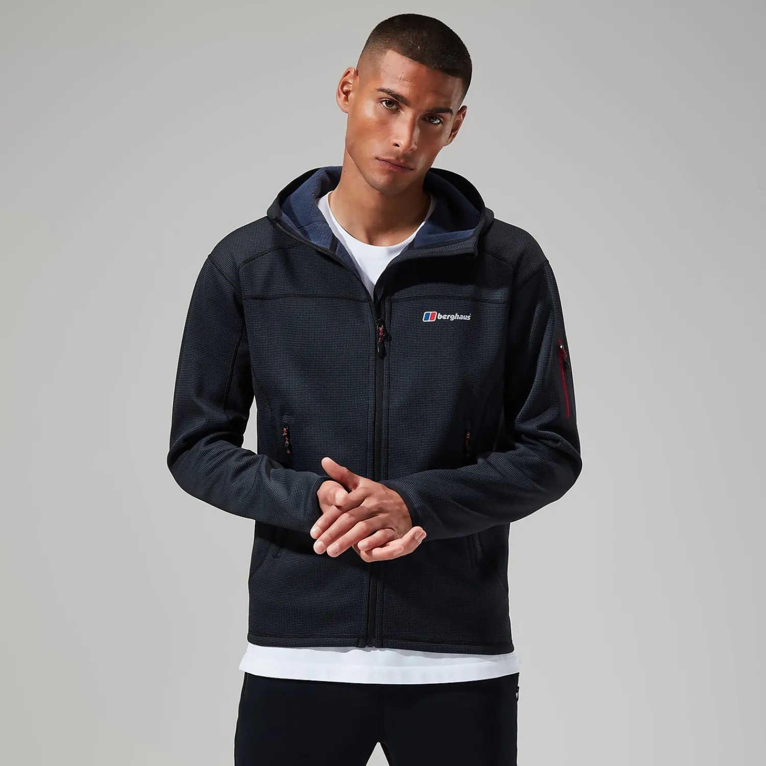 Berghaus Men's Pravitale MTN 2.0 Hooded Jacket - Grey/Black Sale