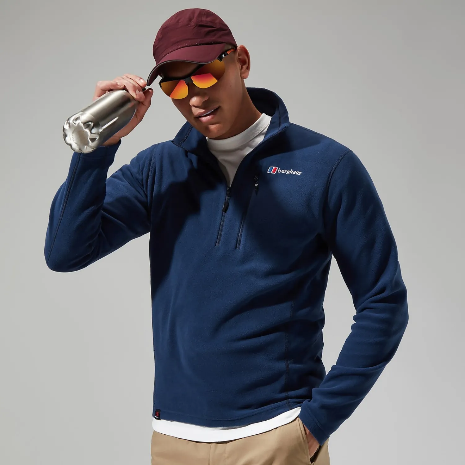Berghaus Men's Prism Micro Polartec Half Zip Fleece - Dark Blue Best