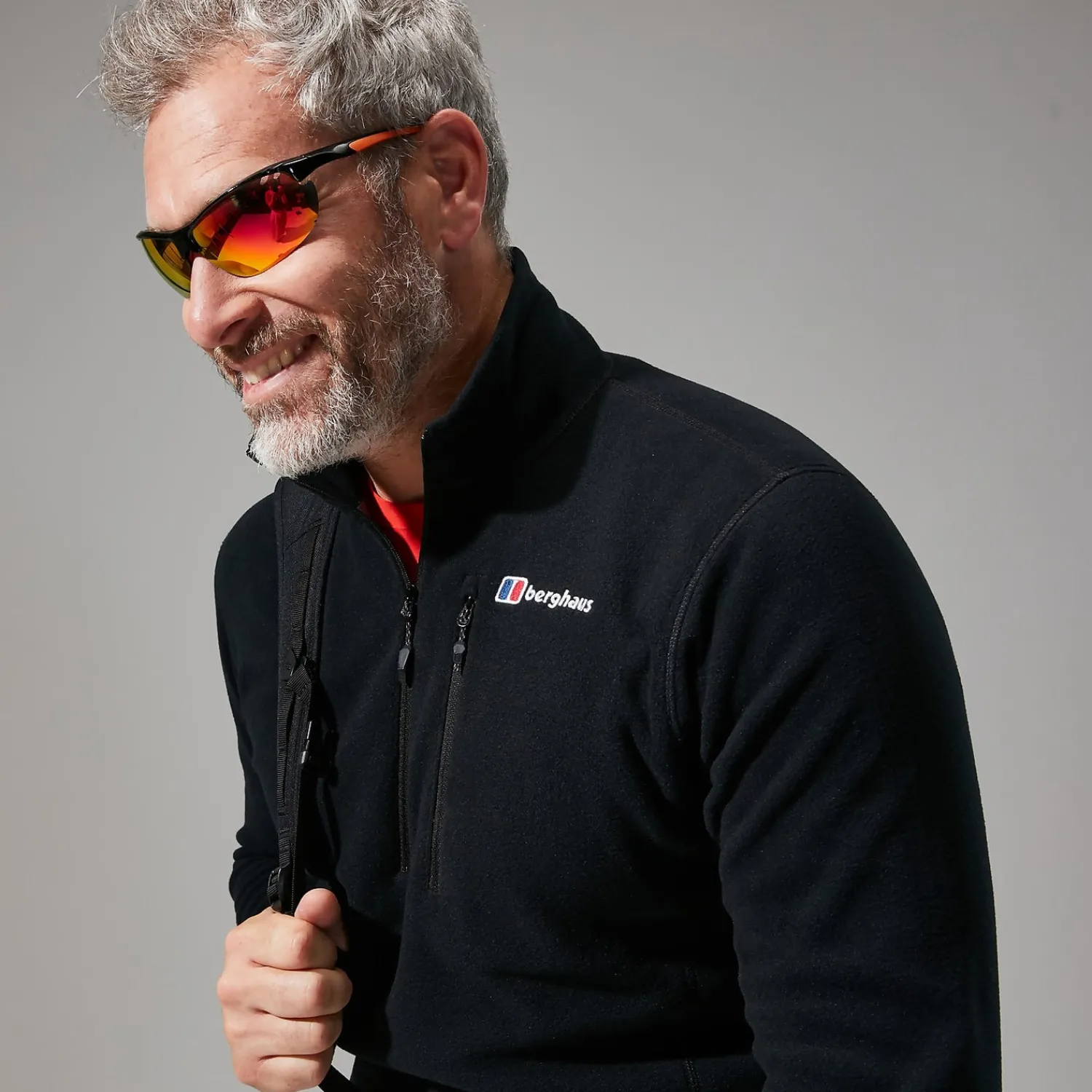 Berghaus Men's Prism Micro Polartec Half Zip - Black Hot