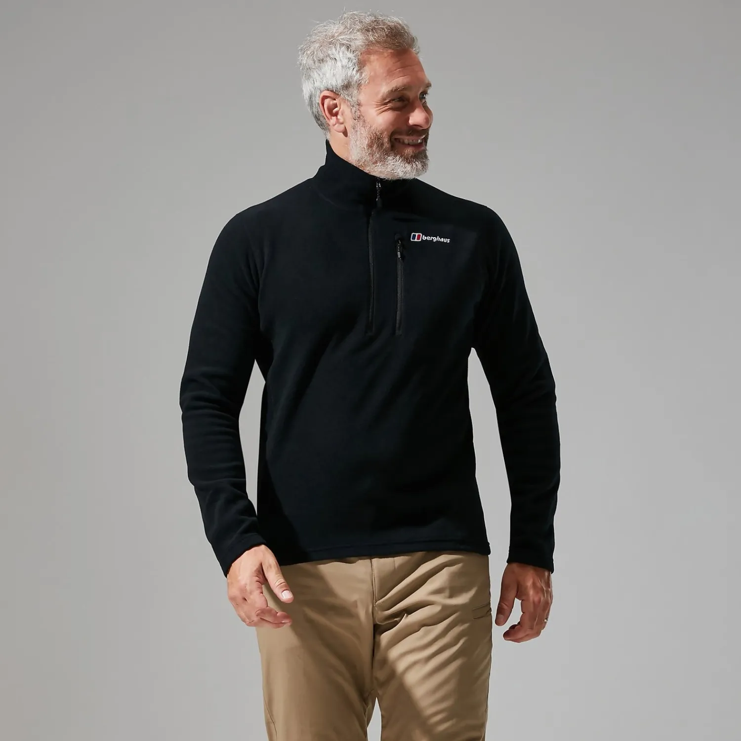 Berghaus Men's Prism Micro Polartec Half Zip - Black Hot