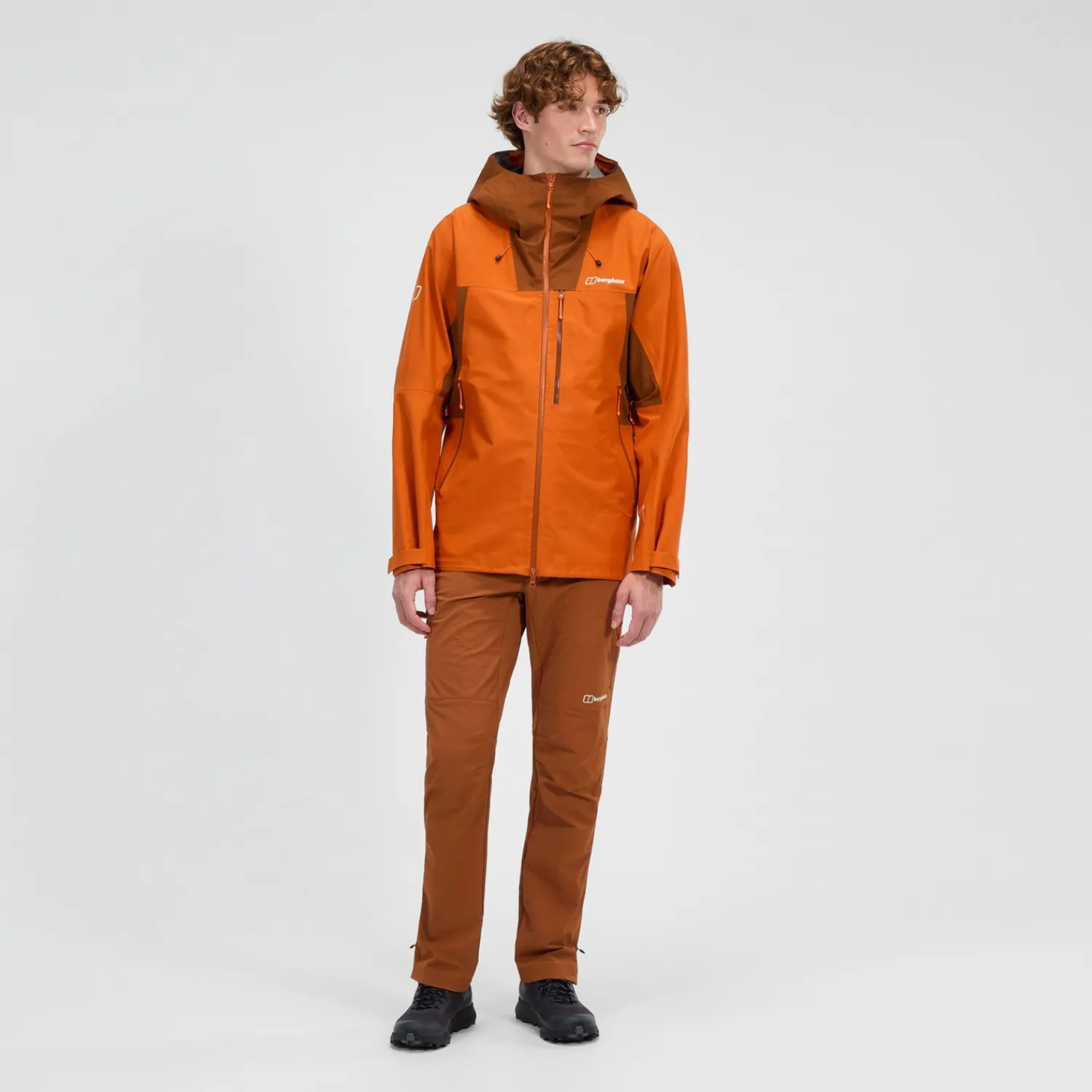 Berghaus Men's Ridge-Seeker Waterproof Jacket - Orange/Brown Hot