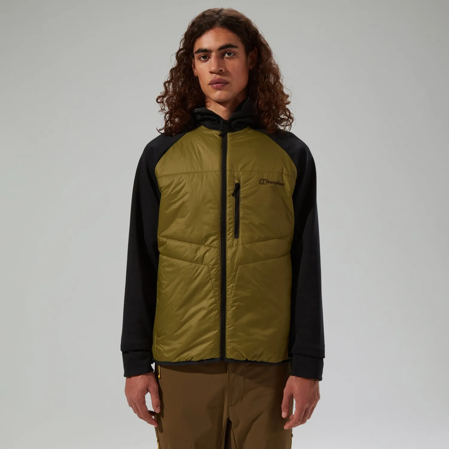 Berghaus Men's Trawden Hybrid Hooded Jacket - Green/Black Best