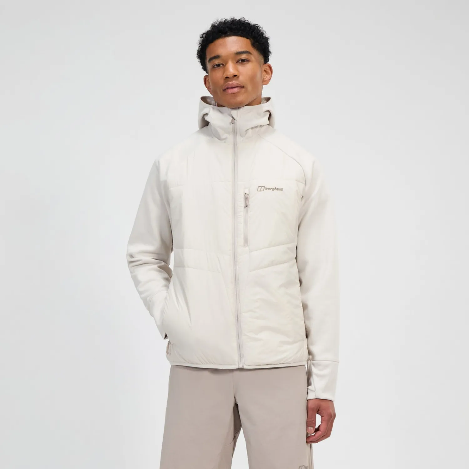 Berghaus Men's Trawden Hybrid Hooded Jacket - Grey Hot